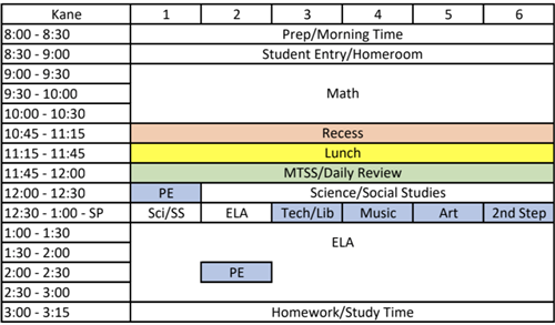 schedule